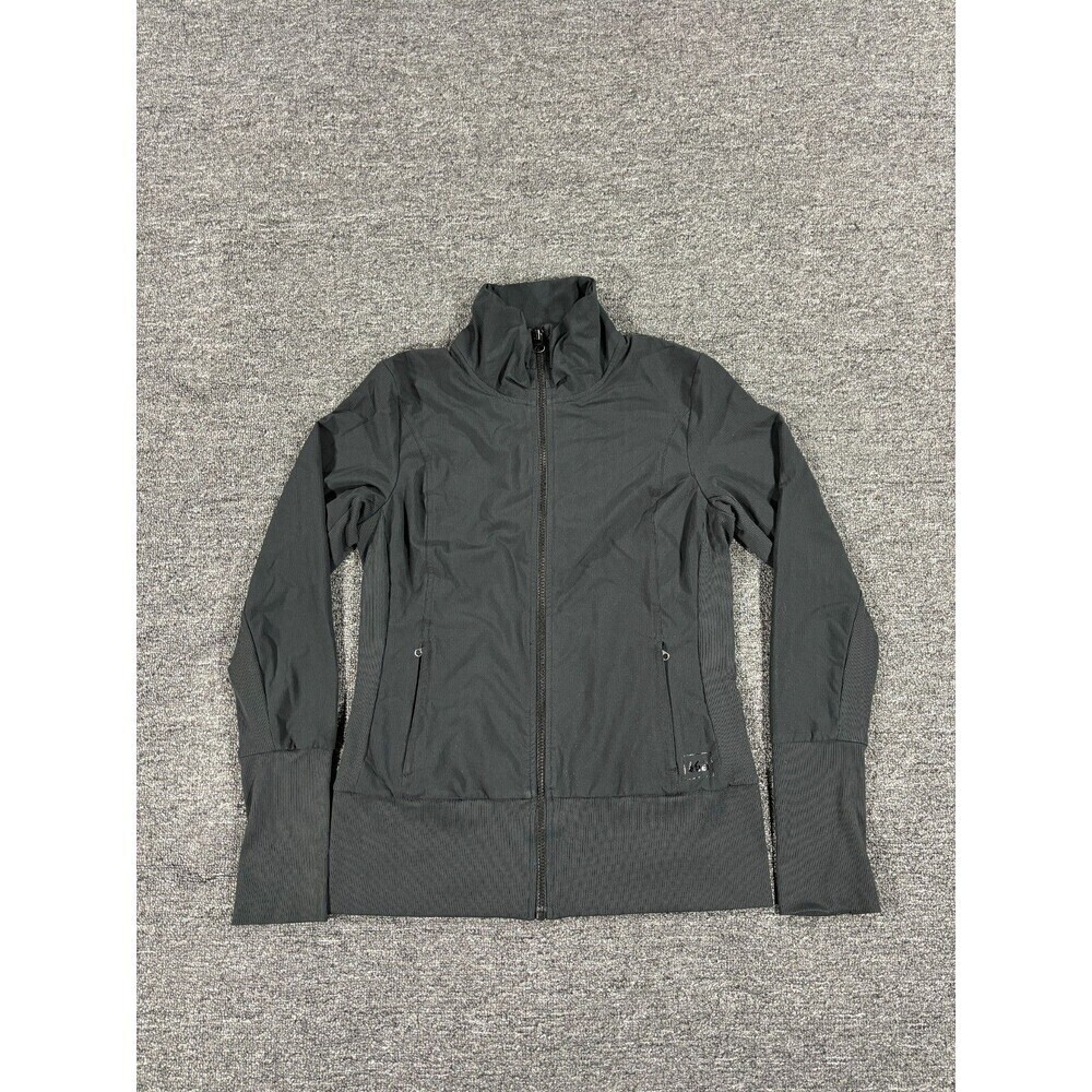 REI Jacket Womens Medium Black Long Sleeve Full Zip Pockets Lightweight